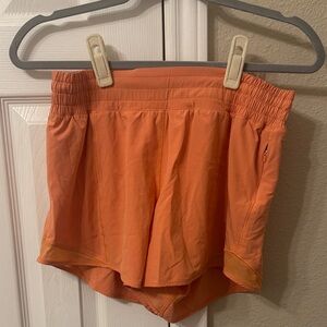 Lululemon Orange Hotty Hot shorts